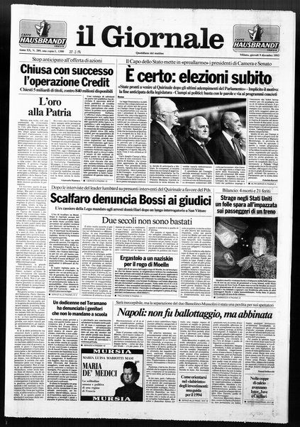 Il giornale : quotidiano del mattino